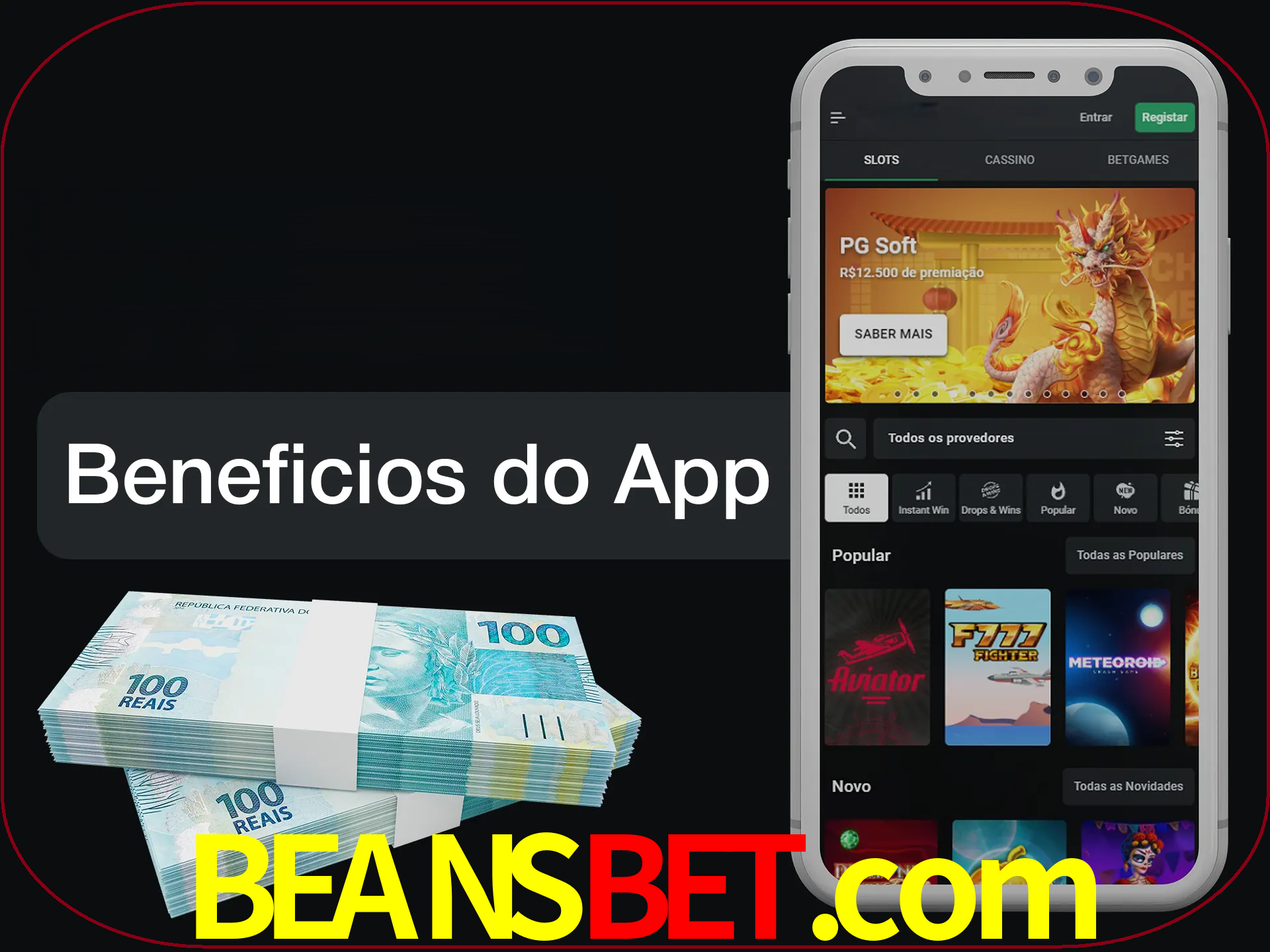 Obtenha todos os benefícios usando o aplicativo.