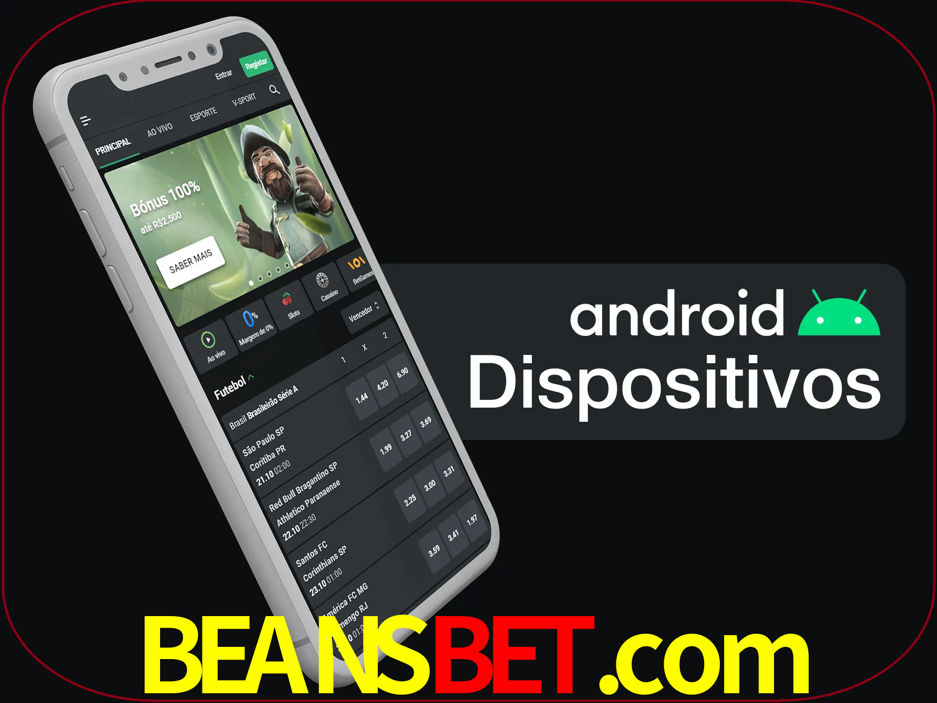 O aplicativo suporta a maioria de todos os dispositivos Android.